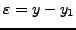 $\varepsilon =y-y_1$