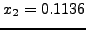 $x_{2} = 0.1136$