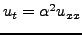 $u_{t}=\alpha ^2u_{xx}$