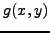 $\displaystyle g(x,y)$