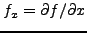 $f_x=\partial f/\partial
x$
