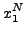 $\displaystyle x_1^N$