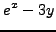 $\displaystyle e^x - 3y$