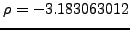 $\rho=-3.183063012$