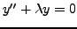 $y'' + \lambda y = 0$
