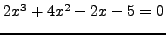 $2x^{3} + 4x^{2} - 2x - 5 = 0$