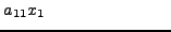 $\displaystyle a_{11} x_1 \qquad \qquad \qquad \qquad$