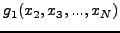 $\displaystyle g_1 (x_2 ,x_3 ,...,x_N )$