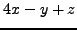 $\displaystyle 4x - y + z$
