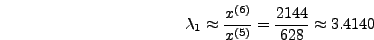 $\vec{x}^{\left( 6 \right)} = {\rm {\bf A}}^6\vec{x} =
\left( {792,2144,1912} \right)^\top$