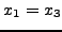 $x_{1}=x_{3}$