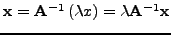 $\vec{A}\vec{x} = \lambda \vec{x}$