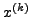$\vec{A}
\cdot x^{( {k + 1})} = x^{( k)}$