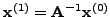 $\vec{x}^{( 0 }$