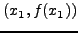 $(x_1 ,f(x_1))$