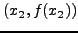 $\left(x_2
,f(x_2)\right)$