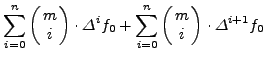 $\displaystyle P(x_m ) + \Delta P(x_m )$