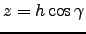 $ z=h\cos\gamma$