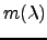 $ m(\lambda)$